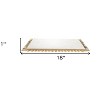 HomeRoots 18" White and Gold Rectangular Marble Serving Tray - 3 of 4