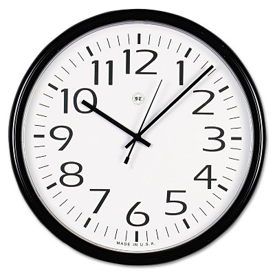 UNIVERSAL Round Wall Clock Black 12" 11641