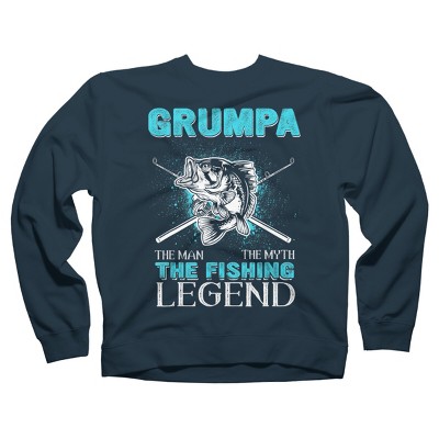 Adult Design By Humans Grumpa Man Myth Fishing Legend By HoangCathrine Sweatshirt