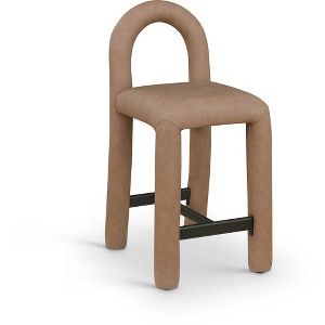 Meridian Furniture,Amari Vegan Leather Stool - 1 of 4