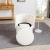 Ridstar Beige 360 Degree Swivel Accent Chair With Storage Space, Suitable For Bedroom and Living Room - 4 of 4