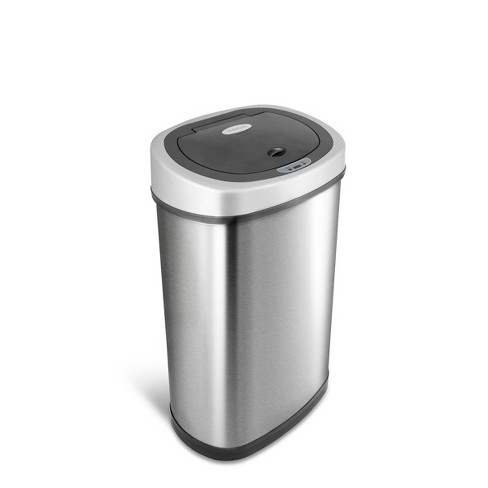 13 Gallon Stainless Steel Oval Sensor Trash Can