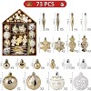 73 PCs Shatterproof Christmas Ball Ornaments Set, Xmas Ball Assorted Set with House Shape Box for Xmas Tree Holiday Decor, DIY Wreath - 2 of 4