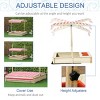 INFURNIC Baby Activity Gyms Wooden Sandbox with Adjustable Canopy and Bottom Liner for Outdoor Play, Multicolor, 46.5"*46.5"*46.5" - 3 of 4