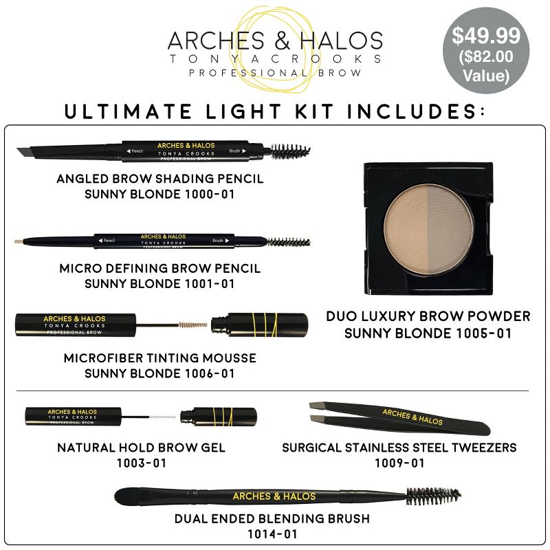Arches &#38; Halos Ultimate Brow Hero Kit Light - 7ct, 6 of 8