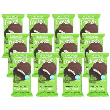 Free2b Foods Dark Chocolate Mint Cups 2 Pack- Case of 12/1.05 oz