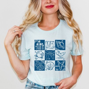 Simply Sage Market Nautical Chart Blue Short Sleeve Tee - 1 of 4