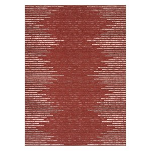 Washable Modern Striped Rug Non Slip Low Pile Rug Soft Geometric Minimalistic Throw Floor Cover Foldable Indoor Carpet for Living Room Bedroom - 1 of 4