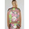 Women's Floral Contrast Cardigan - current air - 2 of 4