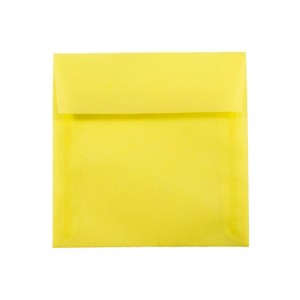 JAM Paper 5.5x5.5 Square Translucent Vellum Invitation Envelopes Primary YW PACV506 - 1 of 2