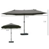 NicBex 15FT Steel Rectangular Double-Sided Patio Umbrella,Patio Umbrella with Base & Crank,Outdoor Market Umbrella for Pool,Garden & Patio - 3 of 4