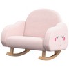NicBex Toddler Rocking Chair Solid Wood Frame, Faux Lambswool Fabric, Kids Armchair for Nursery & Playroom, Non-Toxic for Ages 1-3 Years - 2 of 4