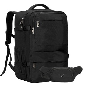 Hynes Eagle 44L Travel Backpack + Fanny Pack-Black - 1 of 4