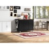 MAYEERTY 54.5" Farmhouse Rolling Kitchen Island with Power Outlet for Home, Kitchen and Dining Room,Black - 3 of 4