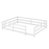 CAVINAS Full Size Wood Montessori Bed,Modern Floor Bed with Fence,Toddler Bed for Bedroom - 4 of 4