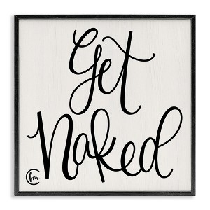 Stupell Industries Get Naked Curly Script, 17" x 17" - 1 of 4