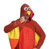 Turkey Adult Long Sleeve Hooded Cosplay Onesie Costume Union Suit - 3 of 4