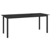 vidaXL Garden Table Black Aluminum, Glass Compact Durable Garden Table - 3 of 4
