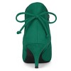 Allegra K Women's Pointed Toe Back Bow Side Zipper Kitten Heel Ankle Booties - 3 of 4