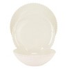 Gibson 12 Piece Melamine Embossed Dots Dinnerware Set - 2 of 4