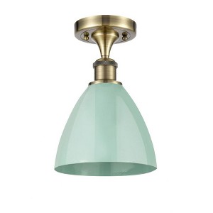Plymouth Dome - 1 Light Semi-Flush Mount In Industrial Style-11.25 Inches Tall and 7.5 Inches Wide - 1 of 1