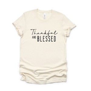 Simply Sage Market Women's Thankful And Blessed Short Sleeve Graphic Tee - 1 of 4