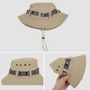 Anna-Kaci Wide Brim Bucket Hat with Colorful Ribbon Trim Breathable Mesh Lining and Adjustable Chin Strap for Outdoor Use - 3 of 4