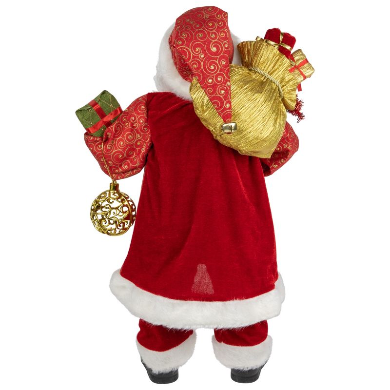 Northlight 24" Red and White Santa with Gift Bag and Presents Christmas Figure, 5 of 6
