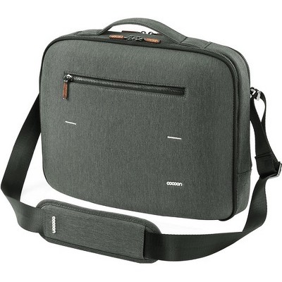 Cocoon Carrying Case (Briefcase) for 13" MacBook Pro - Graphite - Water Resistant - Wood Zipper, Ballistic Nylon Zipper - Shoulder Strap, Handle