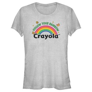 Junior's Crayola Follow Your Rainbow Logo T-Shirt - 1 of 4