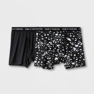 Pair Of Thieves Men's Big & Tall Super Soft Solid Boxer Briefs 2pk -  Black/green 4xl : Target