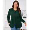 Clearlove Women's Cardigan Sweaters 2025 Fall Open Front Oversized Button Round Neck Loose Soft Knit Outwear - 3 of 4