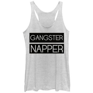 Women's CHIN UP Gangster Napper Racerback Tank Top - 1 of 4