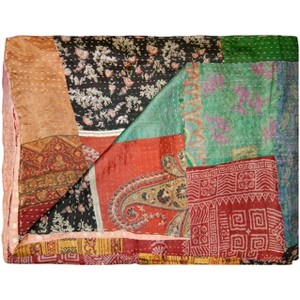 Taj Hotel Kantha Silk Blend Throw | 50"x70" | B - 1 of 4