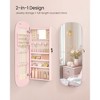 Jewelry Cabinet, LED Accessory Organizer with Mirror, Lockable 3.9 x 16.5 x 42.5 Inches - 4 of 4