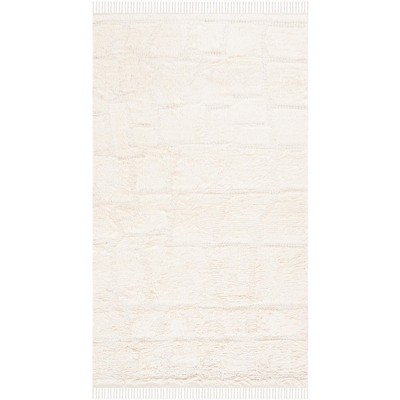 Ivory Hand-Knotted Wool 8' x 10' Area Rug