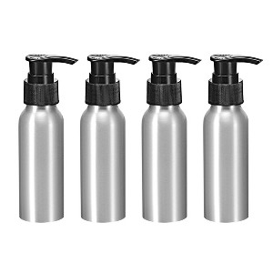 Unique Bargains Aluminum Rustproof Portable Refillable Bathroom Soap Dispenser 4 Pcs - 1 of 4