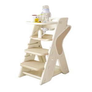TopComfy Infant Seats Multi Functional Baby Dining Chair Height Adjustable and With 5 Point Seat Belt for Baby, Beige, 39.37"*5.51"*24.02" - 1 of 4
