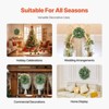 VEVOR Artificial Decorative Wreath, 26 in, Decorated with Eucalyptus Leaves, Berries, Thorny Stems, Year Round Wreath, Green - 4 of 4