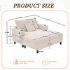 Oversized Recliner Sofa with 3 Pillows and Side Pocket, Single Sofa with USB and RGB LED Lights, Corduroy Sofa with Wood Frame-Coolbibila - 4 of 4