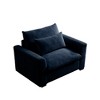 Modern Corduroy Upholstered Accent Chair Armchair with Storage Ottoman, Comfortable Lounge Chair for Living Room or Bedroom - HABITRIO - 4 of 4