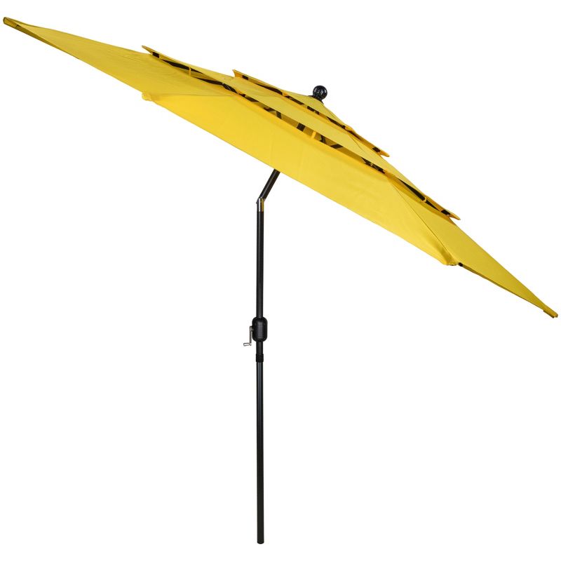 Northlight 9.75ft Outdoor Patio Market Umbrella with Hand Crank and Tilt, Yellow, 5 of 7