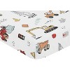 Sweet Jojo Designs Boy Baby Fitted Crib Sheet Construction Truck Collection Red and Blue - 3 of 4