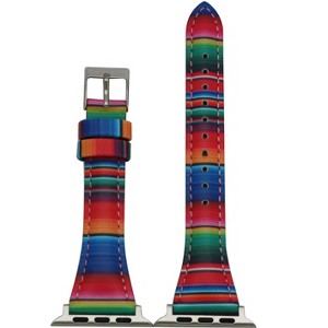 Olivia Pratt Printed Skinny Leather Apple Watch Band - 1 of 4