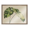 Kate and Laurel Blake Spotted Leaves Neutral Framed Printed Glass by Emily Marie Watercolors, 18x24, Gold - 2 of 4