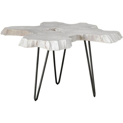 Uttermost Trillium 38" Wide Bleached Natural Teak Wood Coffee Table