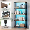 Fredees 65" Open-Style Display Bookshelf with LED Lights, 5-Tier Tall Bookcase with Storage, Suitable for Living Room and Home Office - 4 of 4