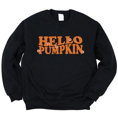 Simply Sage Market Women's Graphic Sweatshirt Hello Pumpkin Flowers