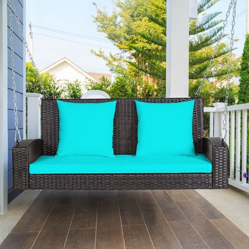 Turquoise porch deals swing