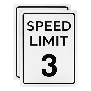 Unique Bargains Aluminum Weather Resistant Waterproof Rust Free Traffic Sign 2 Pcs - 1 of 4